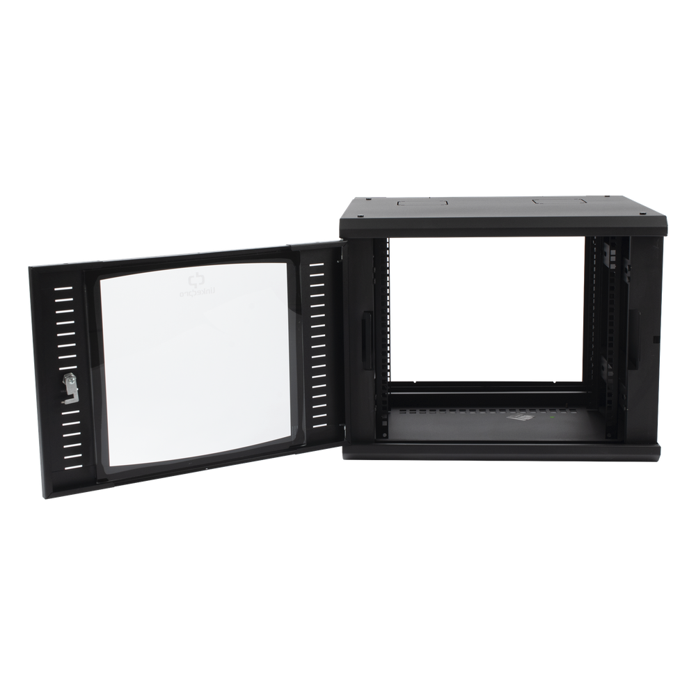 Gabinete Abatible de Pared (Con Marco Trasero) con Rack 19" de 9 Unidades. Ventana de Cristal Templado SR-1909-GAP-V4 LINKEDPRO BY EPCOM - Imagen 2