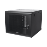 Racks CerradosLINKEDPROSR-1909-GN2PGabinete Pared 9U Rack 19" 635mm Profundidad Acero Reforzado Puerta Perforada LINKEDPRO SR - 1909 - GN2P - SILYMX