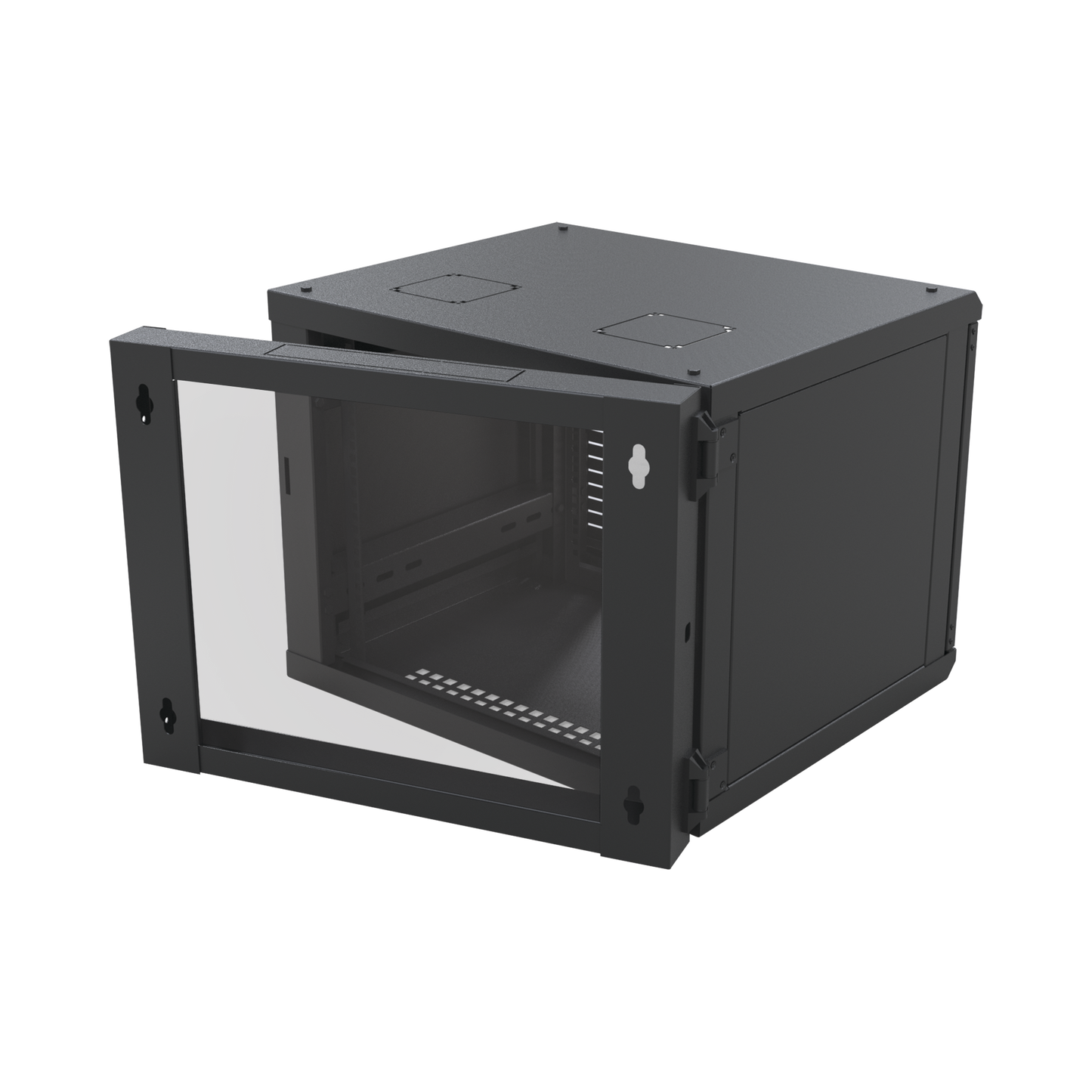 Gabinete Abatible de Pared (Con Marco Trasero) con Rack 19" de 12 Unidades. Ventana de Cristal Templado LINKEDPRO BY EPCOM - Imagen 1