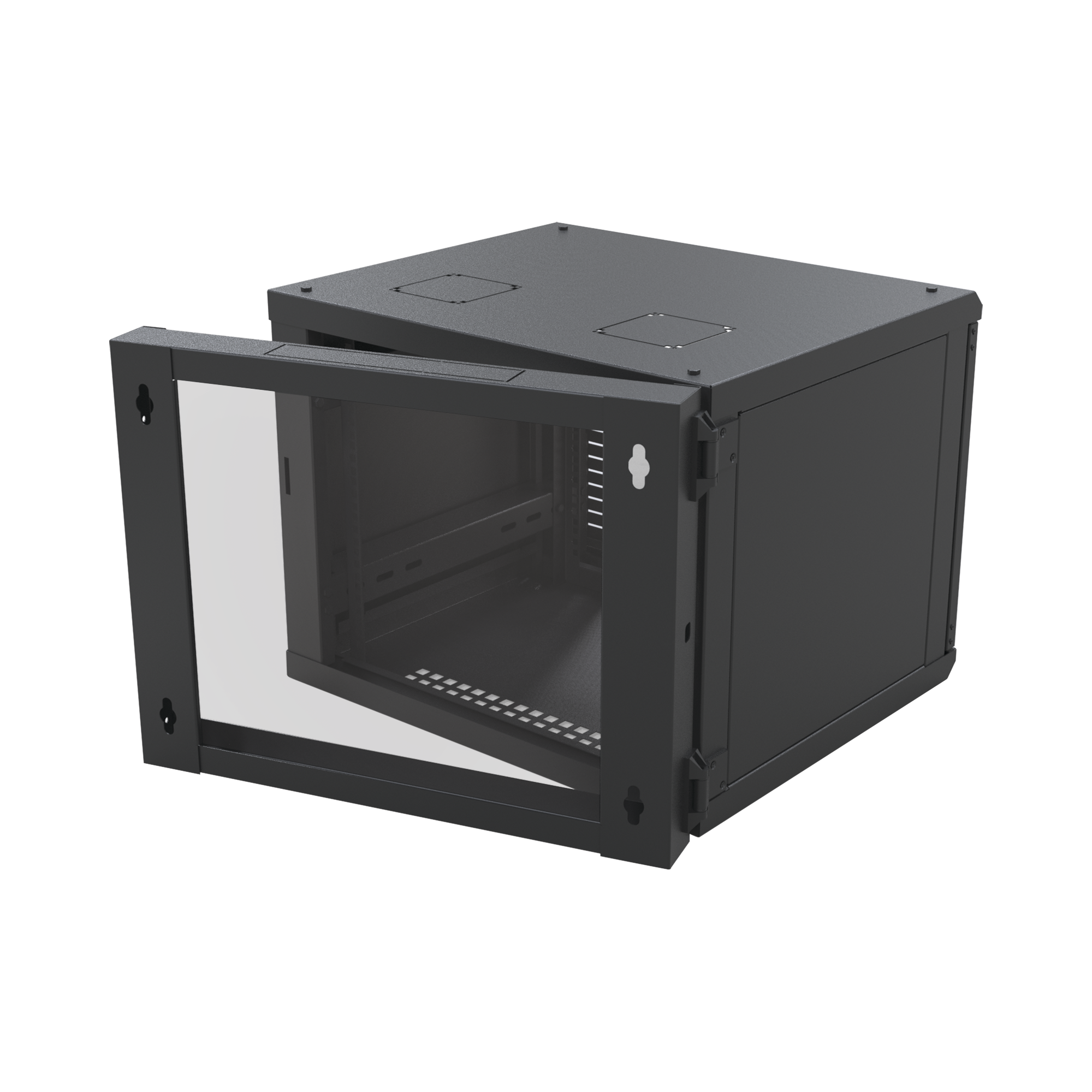 Gabinete Abatible de Pared (Con Marco Trasero) con Rack 19" de 12 Unidades. Ventana de Cristal Templado LINKEDPRO BY EPCOM - Imagen 1