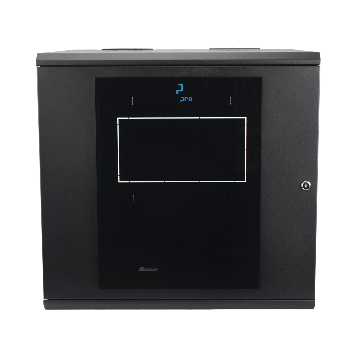 Gabinete Abatible Pared 12U Rack 19" Cristal Templado Marco Trasero LINKEDPRO SR-1912-GAP-V5 LINKEDPRO BY EPCOM - Imagen 1