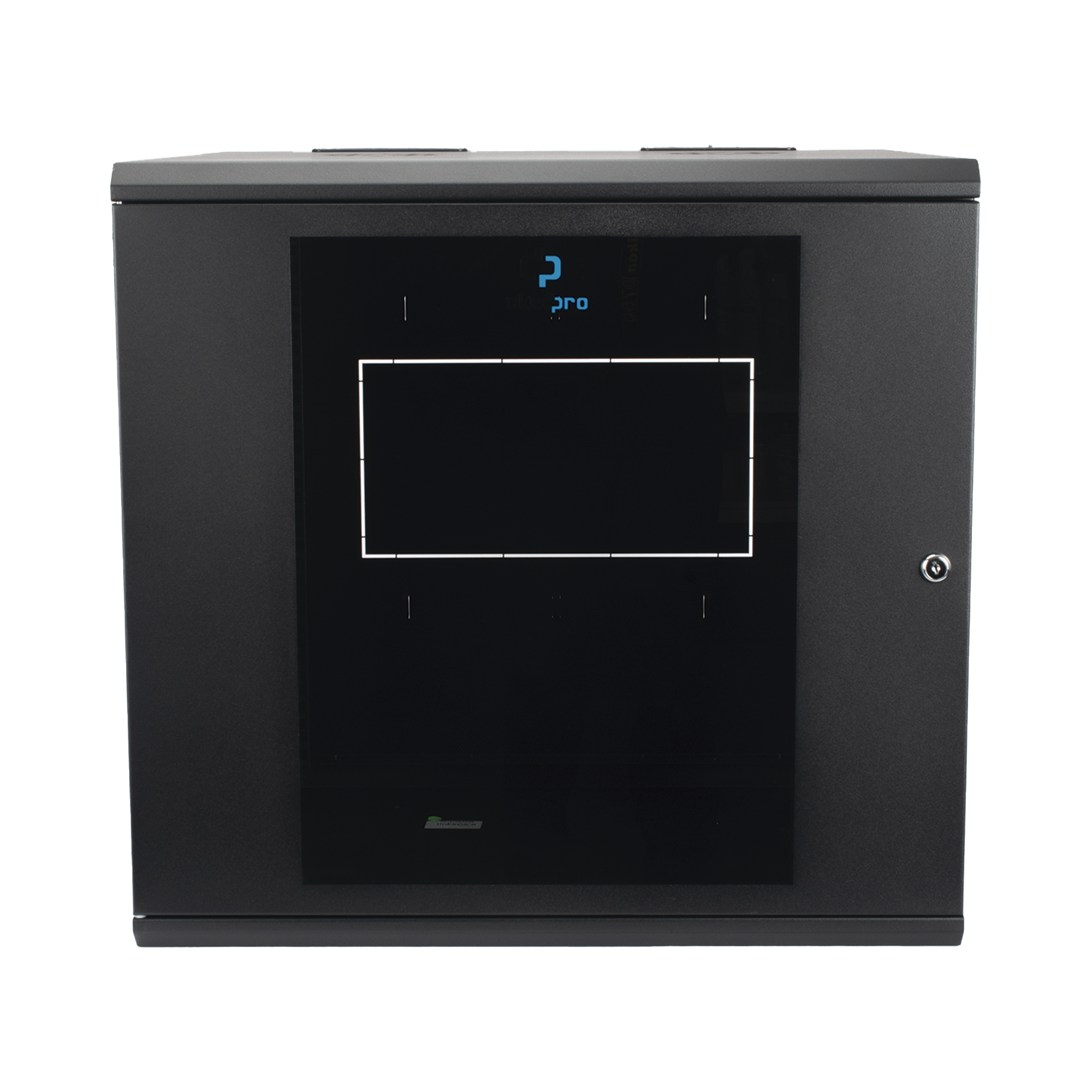Gabinete Abatible Pared 12U Rack 19" Cristal Templado Marco Trasero LINKEDPRO SR-1912-GAP-V5 LINKEDPRO BY EPCOM - Imagen 1