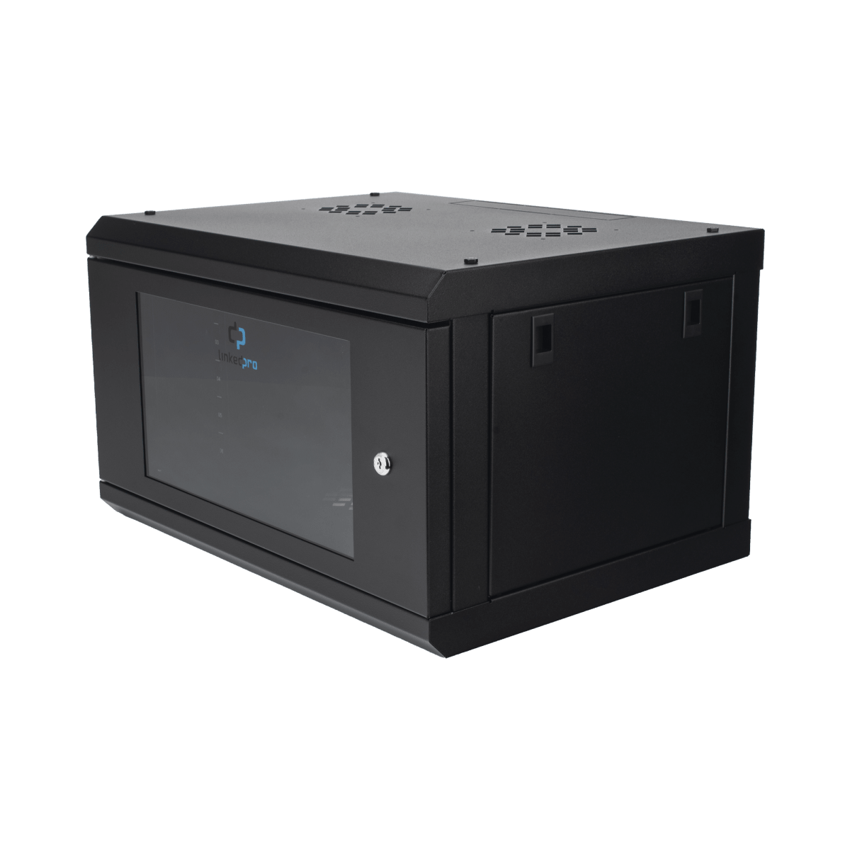 Racks CerradosLINKEDPROSR1906LH3GAGabinete de Pared 6U Rack 19" Puerta Cristal Templado 455mm Profundidad Acero Reforzado LINKEDPRO SR1906LH3GA - SILYMX