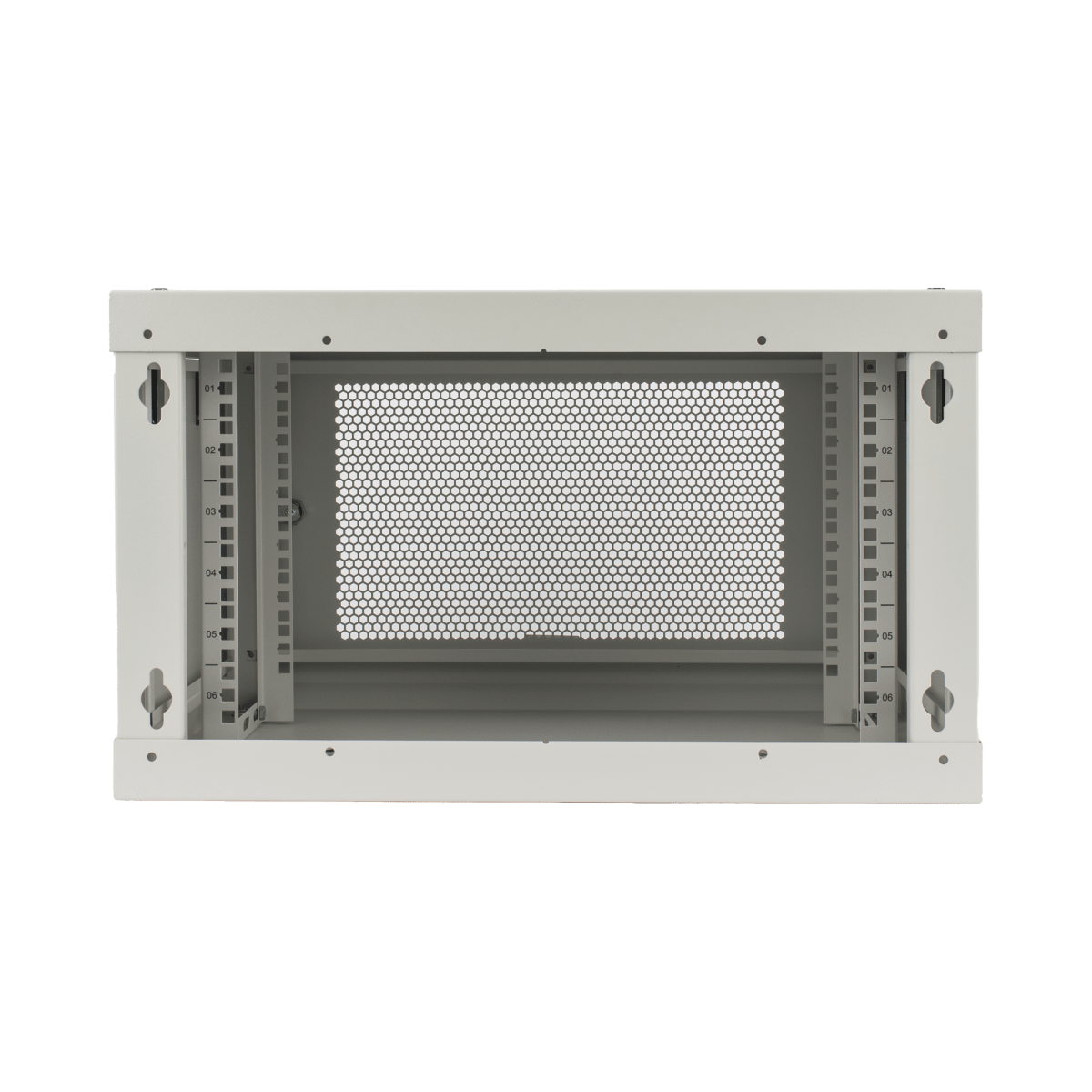 Racks CerradosLINKEDPROSR1906LH3PWGabinete de Pared 6U Rack 19" 455mm Puerta Perforada Acero Reforzado Gris Mate LINKEDPRO SR1906LH3PW - SILYMX