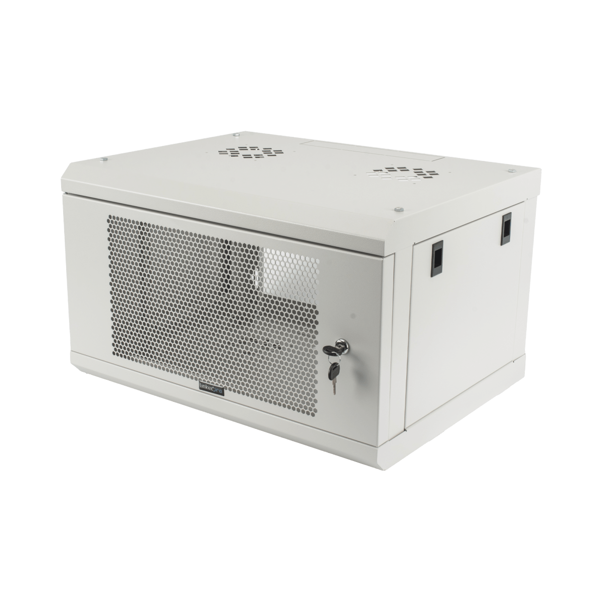 Racks CerradosLINKEDPROSR1906LH3PWGabinete de Pared 6U Rack 19" 455mm Puerta Perforada Acero Reforzado Gris Mate LINKEDPRO SR1906LH3PW - SILYMX