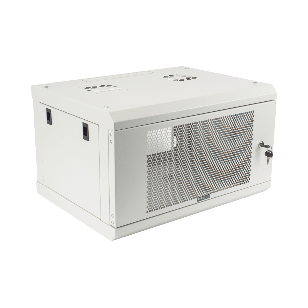 Racks CerradosLINKEDPROSR1906LH3PWGabinete de Pared 6U Rack 19" 455mm Puerta Perforada Acero Reforzado Gris Mate LINKEDPRO SR1906LH3PW - SILYMX