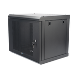 Gabinete de Pared de 9U con Puerta Perforada, 455 mm de Profundidad, Rack de 19'', Acero Reforzado Color Negro. LINKEDPRO - Imagen 2