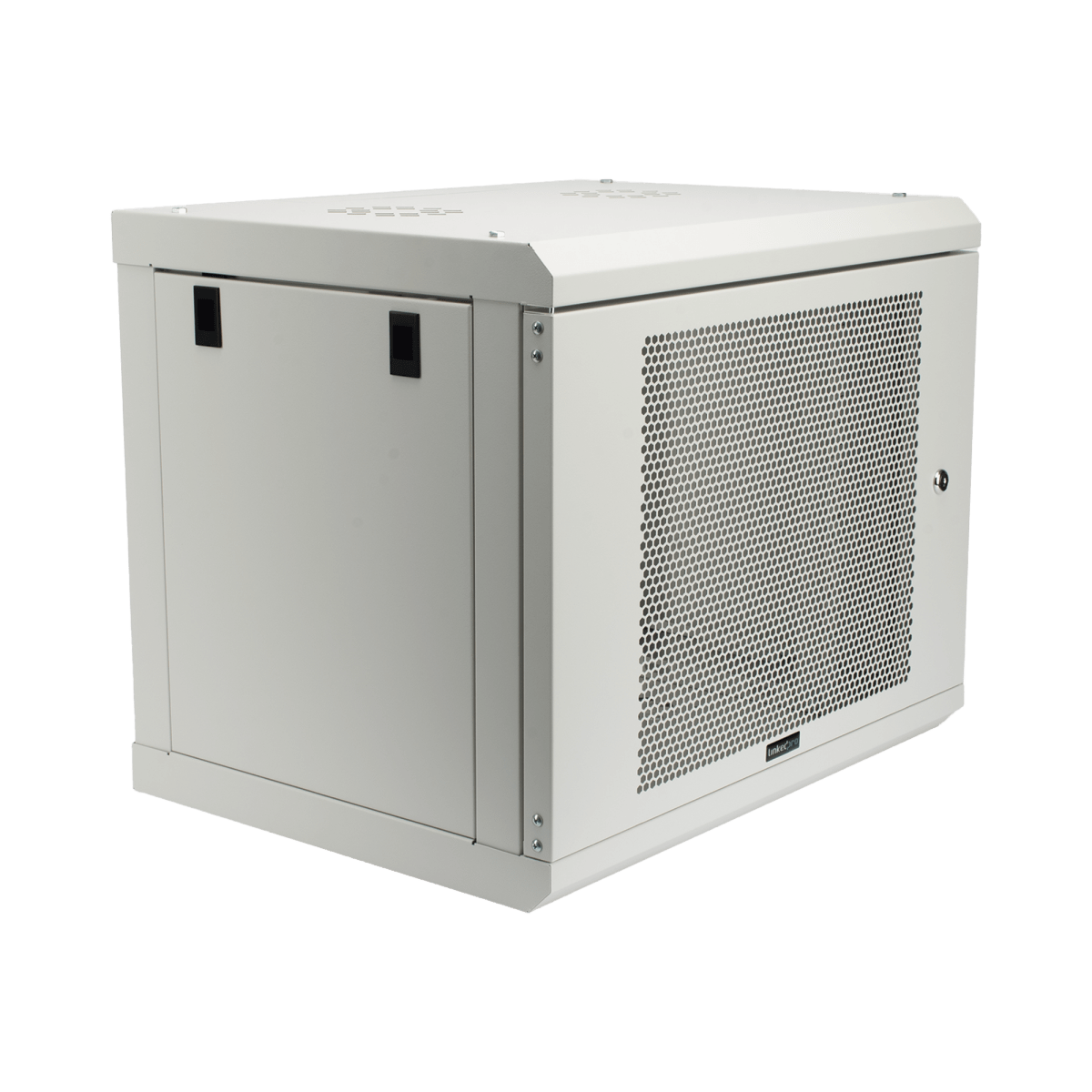 Racks CerradosLINKEDPROSR1909LH3PWGabinete de Pared 9U Rack 19 Pulgadas 455mm Profundidad Puerta Perforada Acero Gris LINKEDPRO SR1909LH3PW - SILYMX