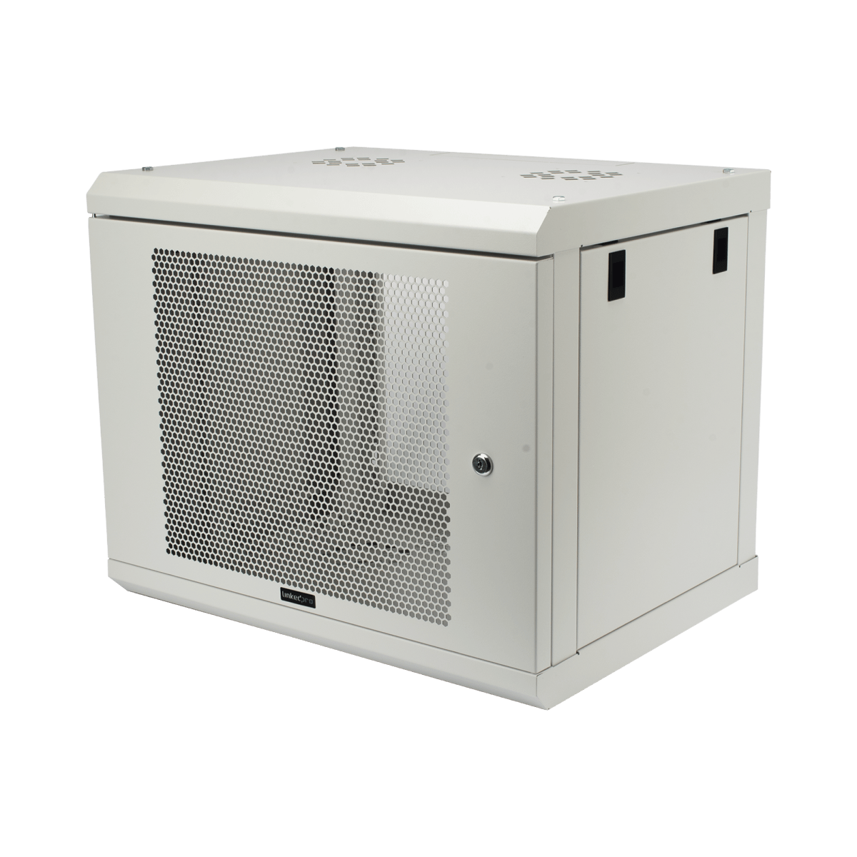 Racks CerradosLINKEDPROSR1909LH3PWGabinete de Pared 9U Rack 19 Pulgadas 455mm Profundidad Puerta Perforada Acero Gris LINKEDPRO SR1909LH3PW - SILYMX