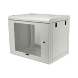 Racks CerradosLINKEDPROSR1909LH3PWGabinete de Pared 9U Rack 19 Pulgadas 455mm Profundidad Puerta Perforada Acero Gris LINKEDPRO SR1909LH3PW - SILYMX
