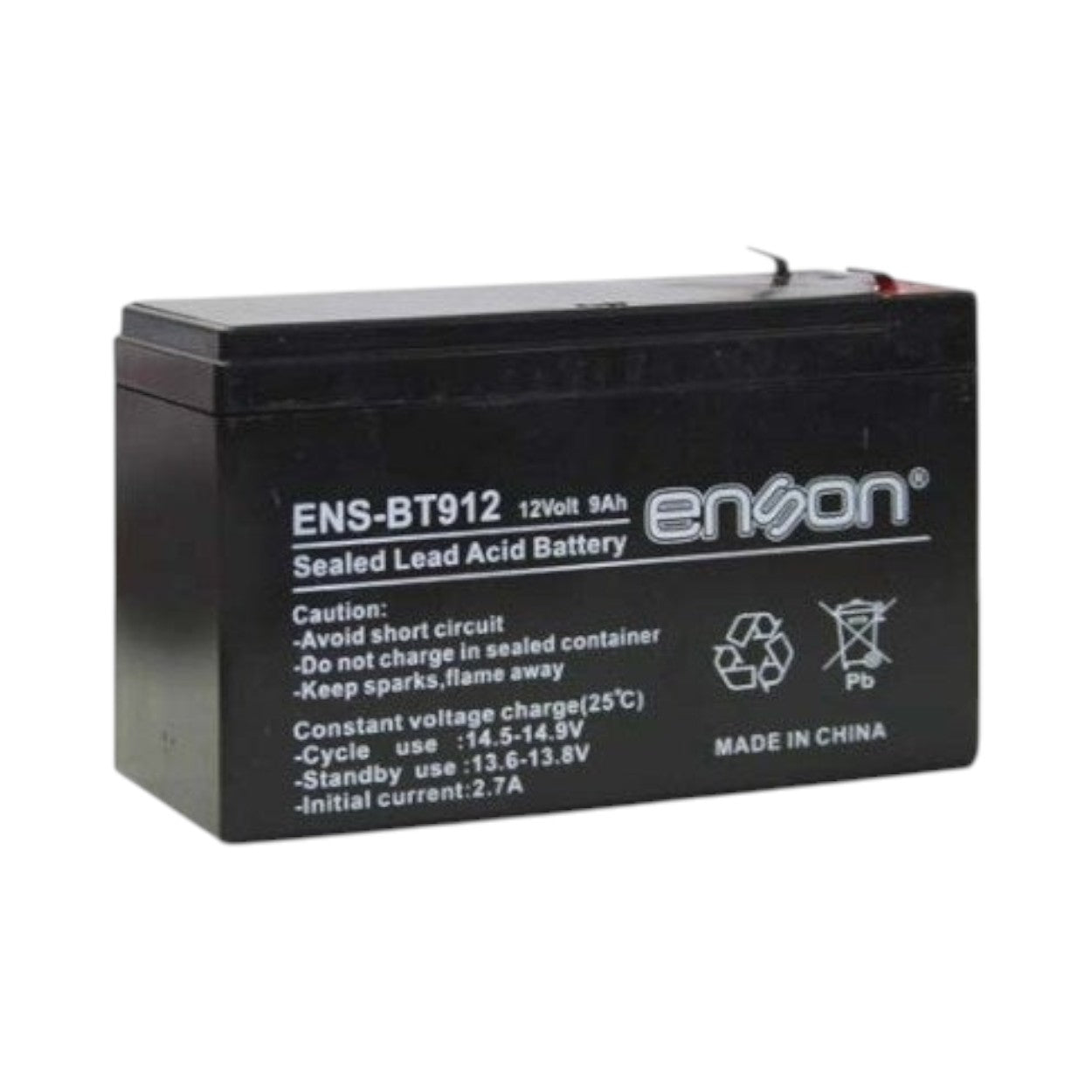 Bateria De Respaldo Enson Ens-bt912 12vdc 9a Base Plomo-acido Para Fuentes De Poder Y Sistemas De Respaldo - SILYMX