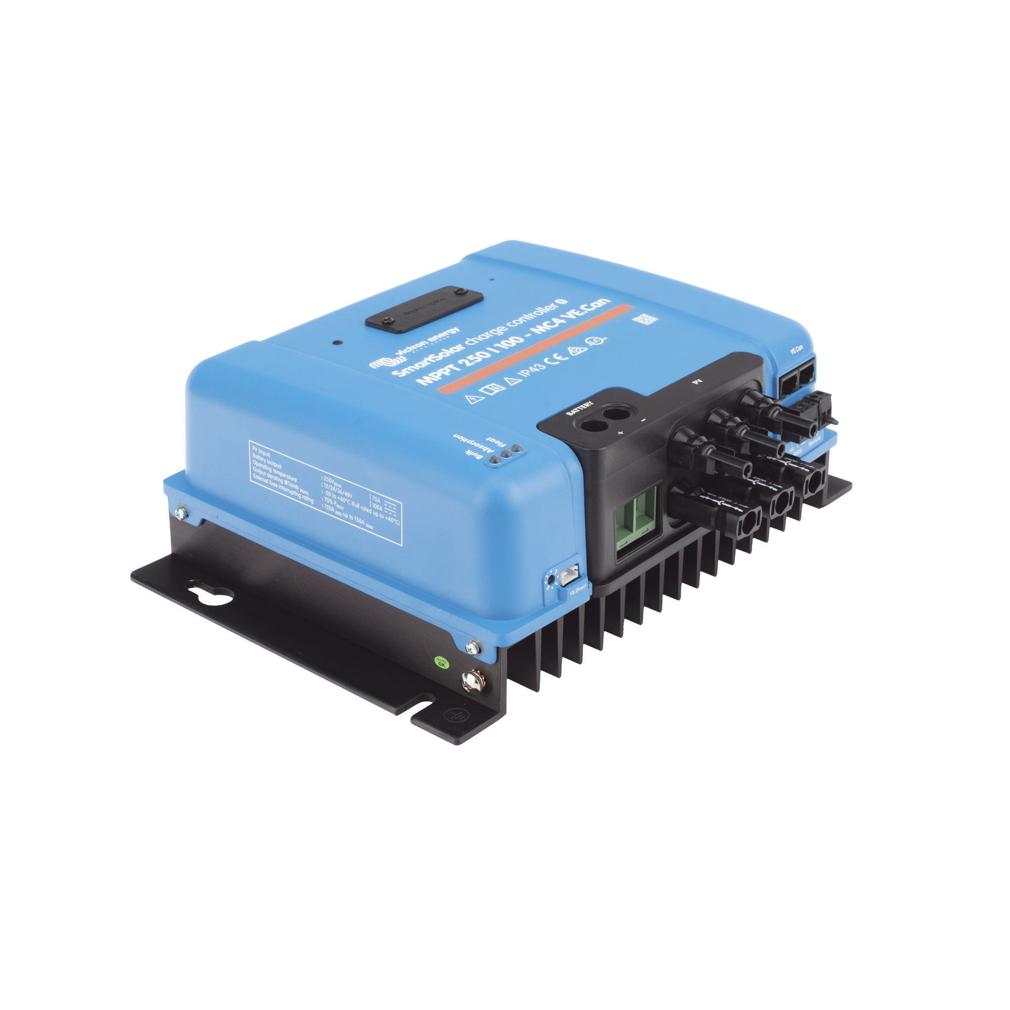 SmartSolar MPPT 250/100-MC4. Controlador Solar MPPT 100A, Voltaje: 48 Vcc. Para uso con Inv. Cargadores Victron VICTRON ENERGY - Imagen 2