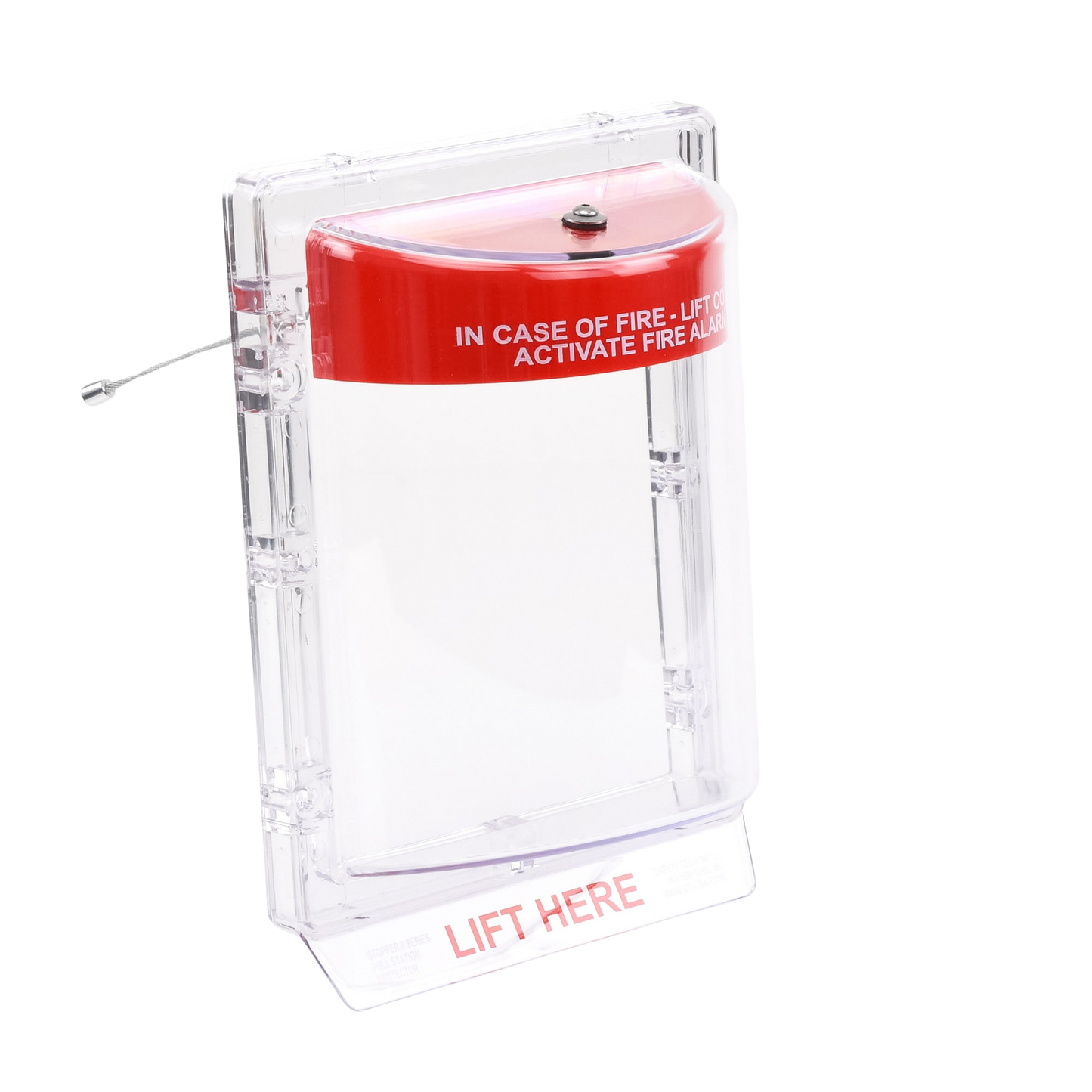 Protector de Policarbonato Súper Resistente para Palanca de Incendio Texto en Ingles STI - Imagen 2