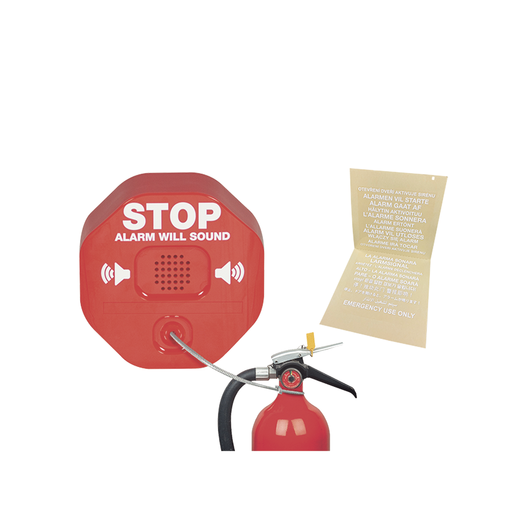 Alarma Anti-Robo Extintores 105dB Theft Stopper Protección Industrial STI STI-6200 - Imagen 1