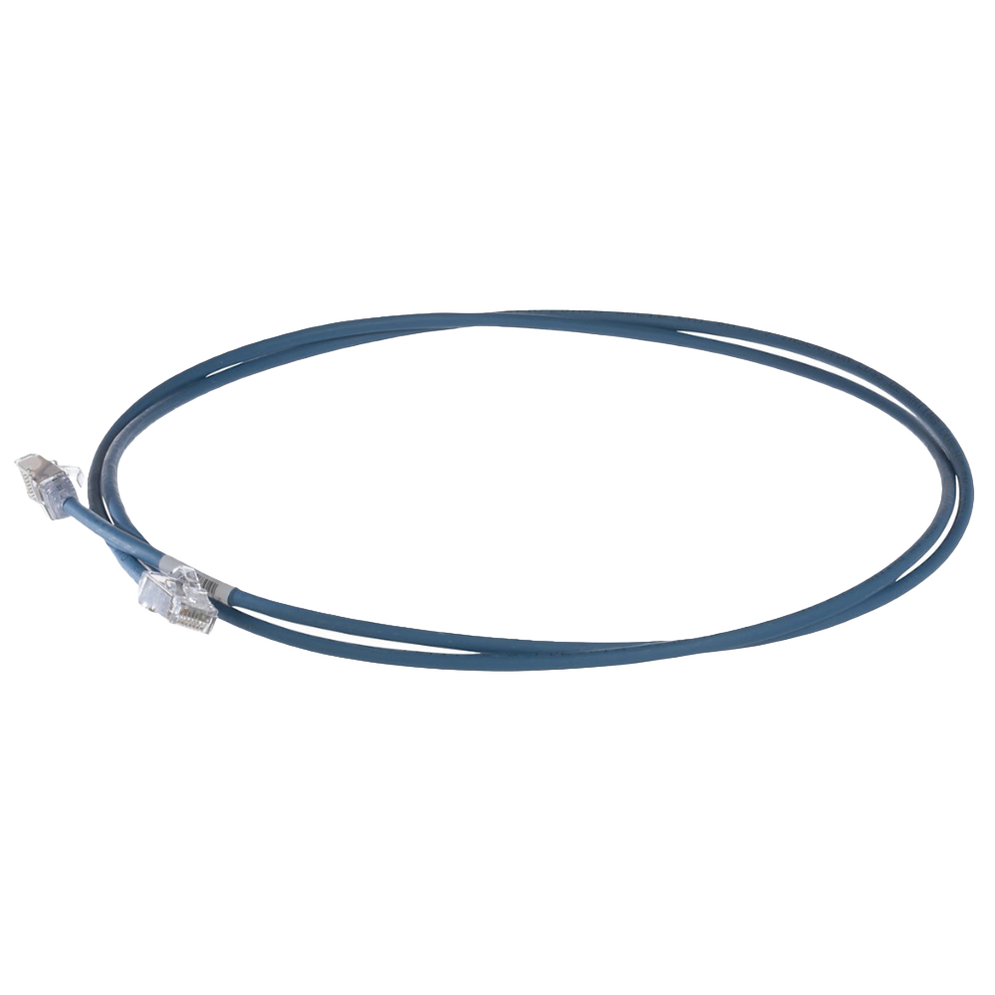 Patch Cord Cat6A, Diametro Reducido 28 AWG, Blindado S/FTP, CM/LS0H, 0.20 Metros (0.66 Pies), Color Azul PANDUIT - Imagen 2