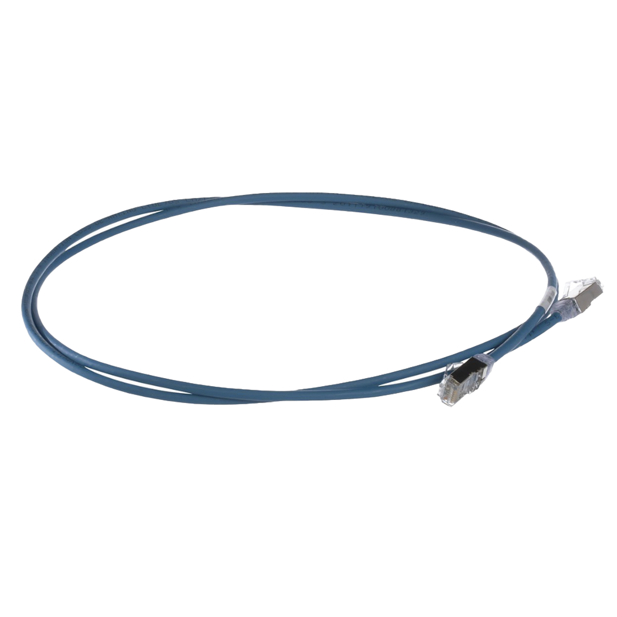 Patch Cord Cat6A, Diametro Reducido 28 AWG, Blindado S/FTP, CM/LS0H, 0.20 Metros (0.66 Pies), Color Azul PANDUIT - Imagen 3
