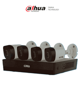 Kit CCTV SAXXON SUA-KIT/XVR1E04-I/4-B10P-0280B · 4 Canales · 4 Cámaras 720p · Audio · HDCVI - Imagen 1