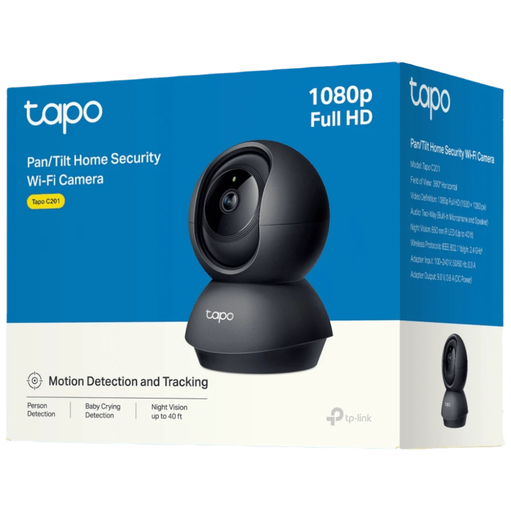 Camaras IP CuboTP - LINKTAPO-C201Camara Seguridad Interior WiFi 360° 1080p Deteccion IA Llanto Bebe Audio Bidireccional Alexa Google TP - LINK TAPO - C201 - SILYMX
