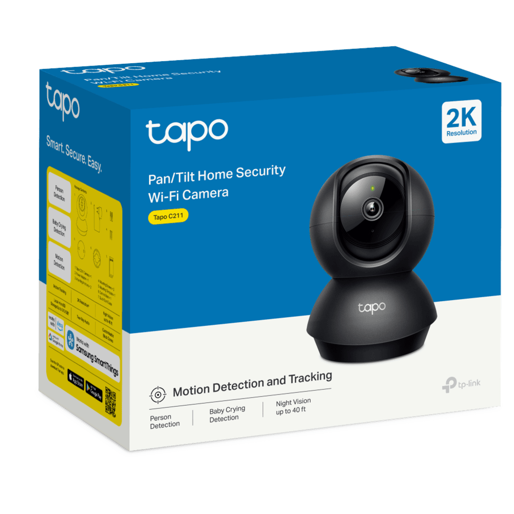 Camaras IP PTZTP - LINKTAPO-C211Cámara WiFi Pan/Tilt 2K Detección Personas Llanto Bebé Audio Bidireccional microSD 512GB TP - LINK TAPO - C211 - SILYMX