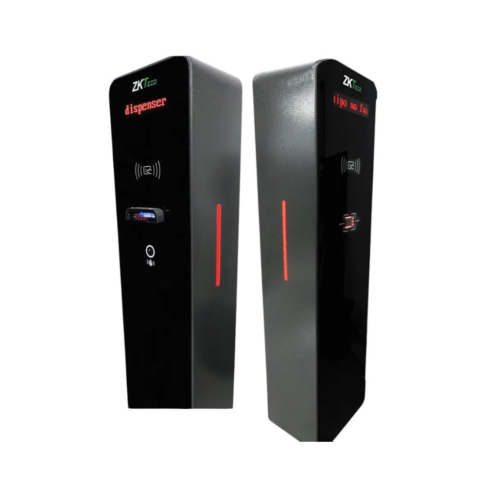 Acceso VehicularZKTECOTBM01/TBM02Kit Dispensador Lector de Tickets QR Sin Contacto Compatible Sensor Masa VR10 UHF Pantalla LED Voz ZKTECO TBM01 TBM02 - SILYMX