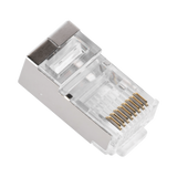Bote con 100 Plugs Pass through RJ45 Cat5e BLINDADO, chapado de oro a 30 micras para durabilidad extrema LINKEDPRO BY EPCOM - Imagen 1
