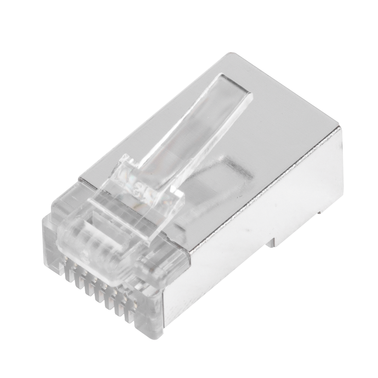 Bote con 100 Plugs Pass through RJ45 Cat5e BLINDADO, chapado de oro a 30 micras para durabilidad extrema LINKEDPRO BY EPCOM - Imagen 2
