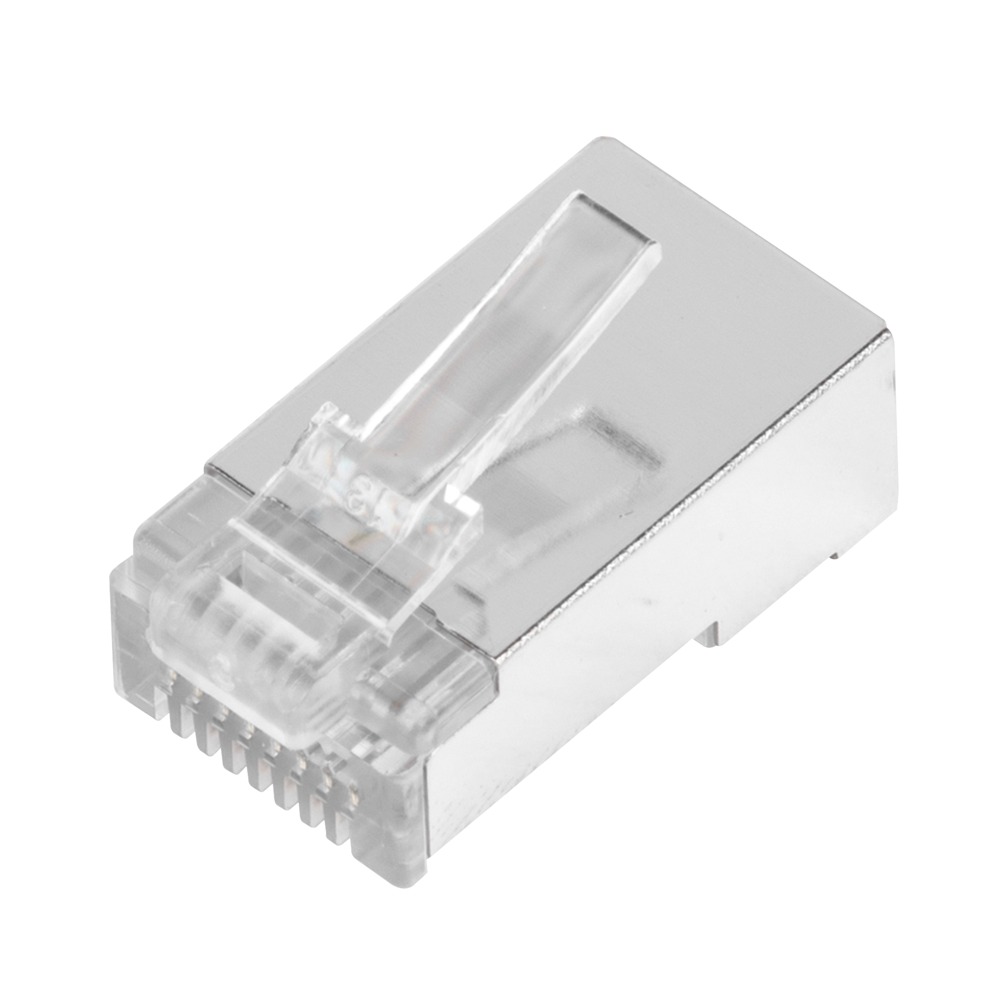 Bote con 100 Plugs Pass through RJ45 Cat5e BLINDADO, chapado de oro a 30 micras para durabilidad extrema LINKEDPRO BY EPCOM - Imagen 2