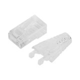 Bote con 50 Plugs Pass through RJ45 Cat6 sin blindaje, con alivio de tensión incluido, chapado de oro a 30 micras para durabilidad extrema LINKEDPRO BY EPCOM - Imagen 3