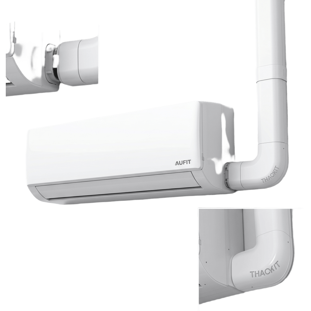 Kit de Canaletas Para la Organización de Tuberías y Cables Eléctricos en Instalaciones de Aire Acondicionado, Uso en Interiores y Exteriores, PVC Rígido, Ideal Para Minisplit, Contenido de Kit (11 Piezas), (3000-00000) THORSMAN TH-AC-KIT - Imagen 5