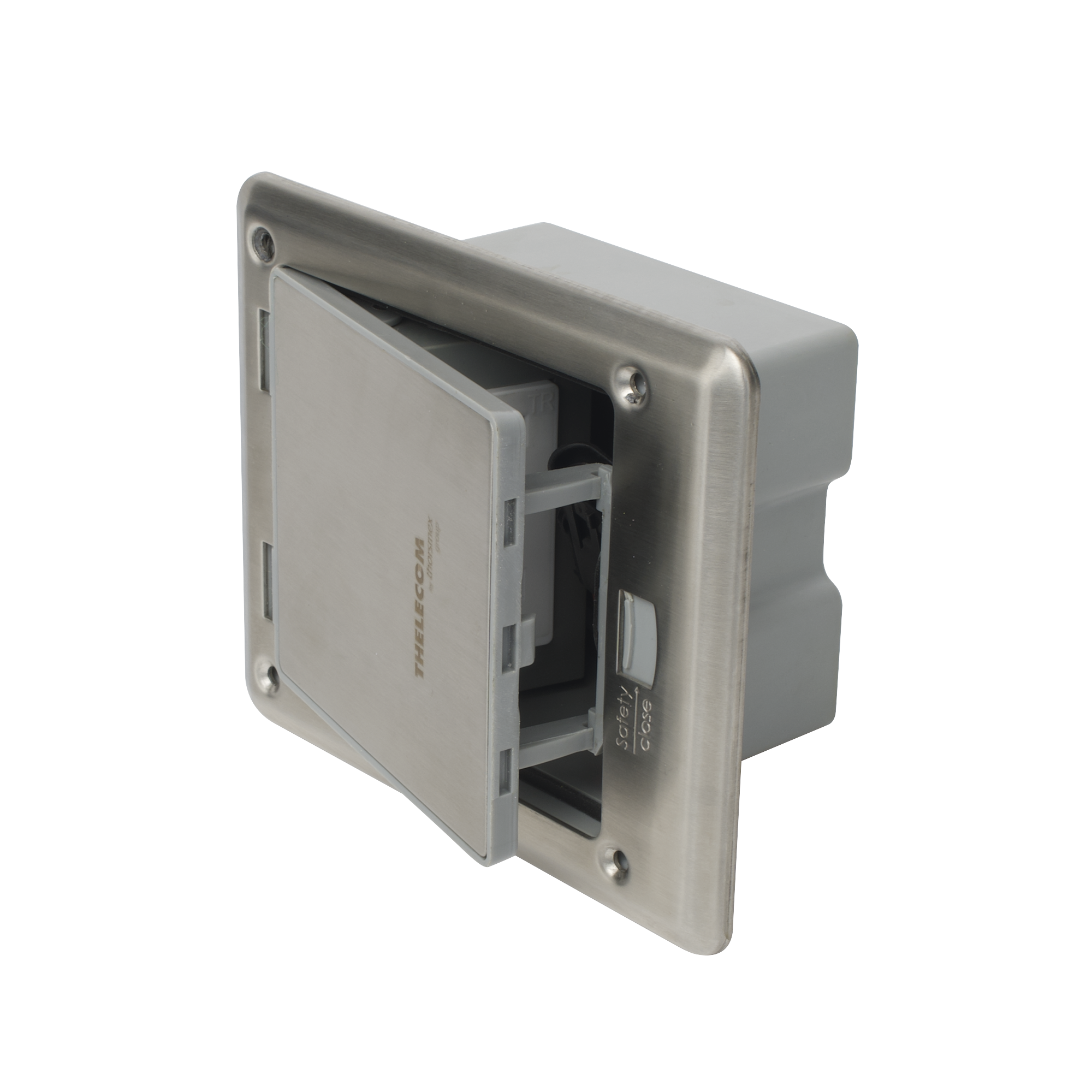 Caja de piso con contacto eléctrico (Duplex), resistente al agua, IP66 (Con tapa cerrada) (11000-53201) THORSMAN - Imagen 4
