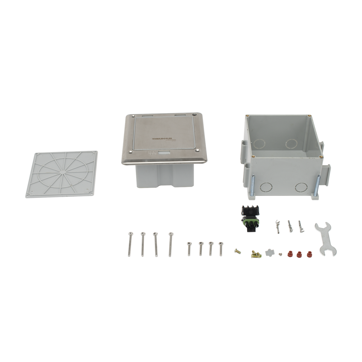 Caja de piso con contacto eléctrico (Duplex), resistente al agua, IP66 (Con tapa cerrada) (11000-53201) THORSMAN - Imagen 5