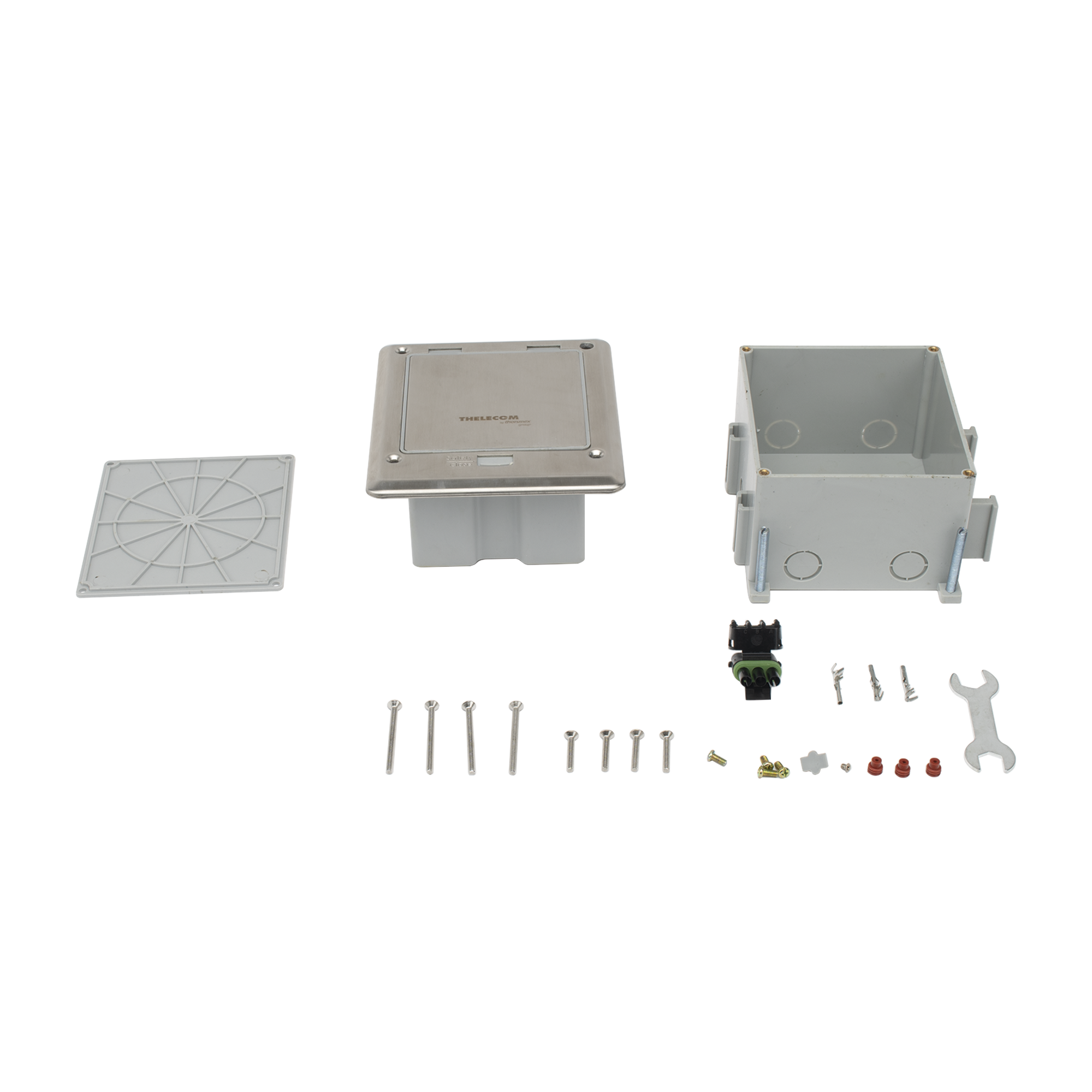 Caja de piso con contacto eléctrico (Duplex), resistente al agua, IP66 (Con tapa cerrada) (11000-53201) THORSMAN - Imagen 5