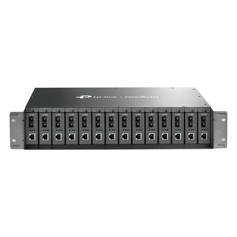 Chasis para Montaje en Rack / 14 Bahías / 2U / Alimentación 9 VCC / 14 Salidas / 100-240 VCA / Plug and Play TP-LINK - Imagen 1