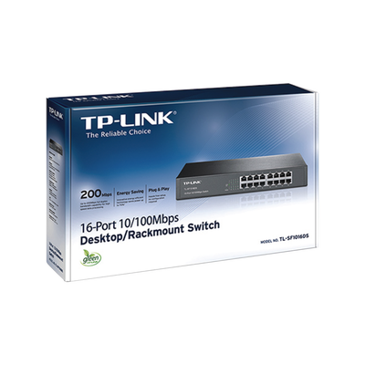 Switch no administrable de 16 puertos 10/100 Mbps de escritorio y para montaje en rack TP-LINK - Imagen 2
