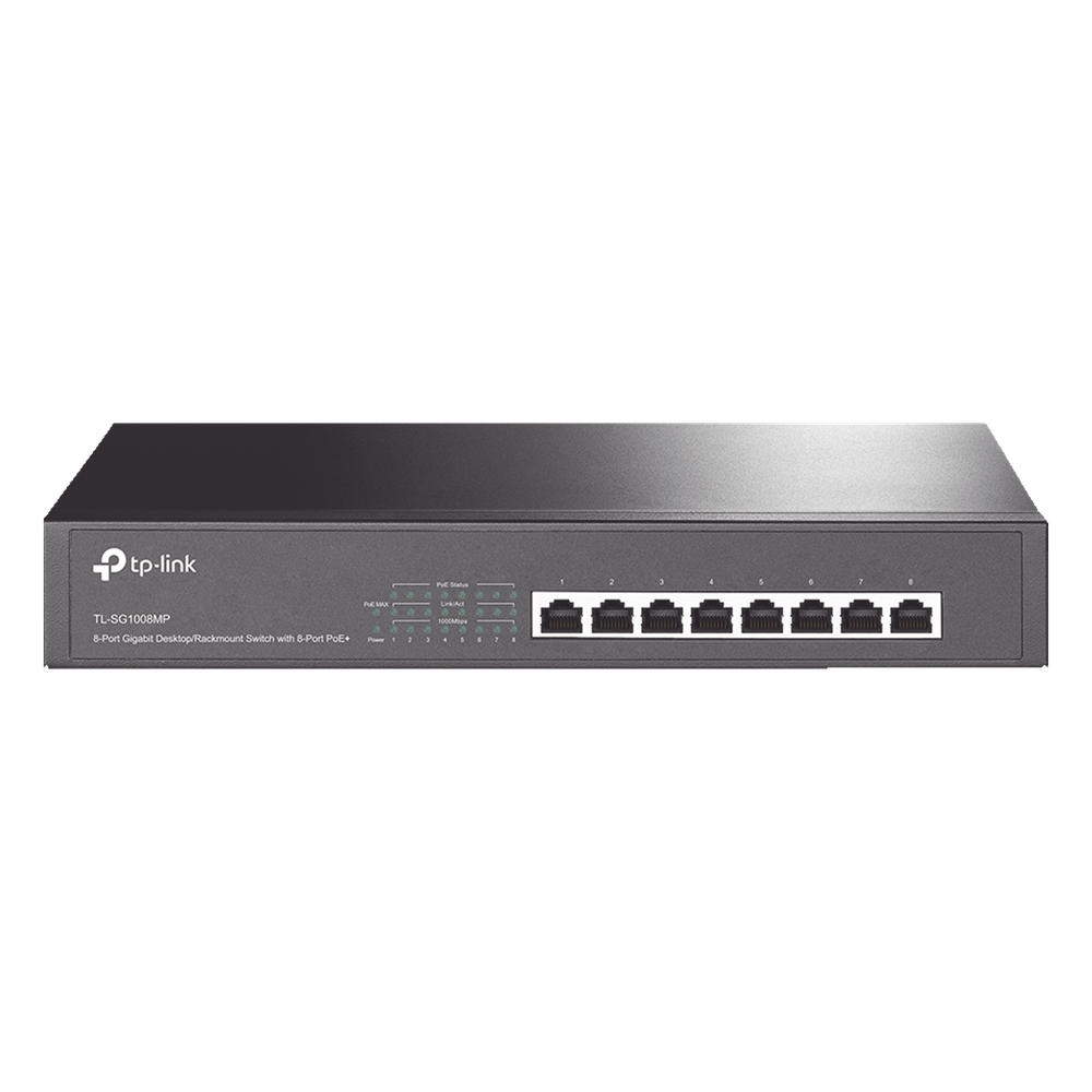 Switch Gigabit PoE+ Tp-Link no administrable de 8 puertos 10/100/1000 Mbps, para escritorio TL-SG1008MP - Imagen 1