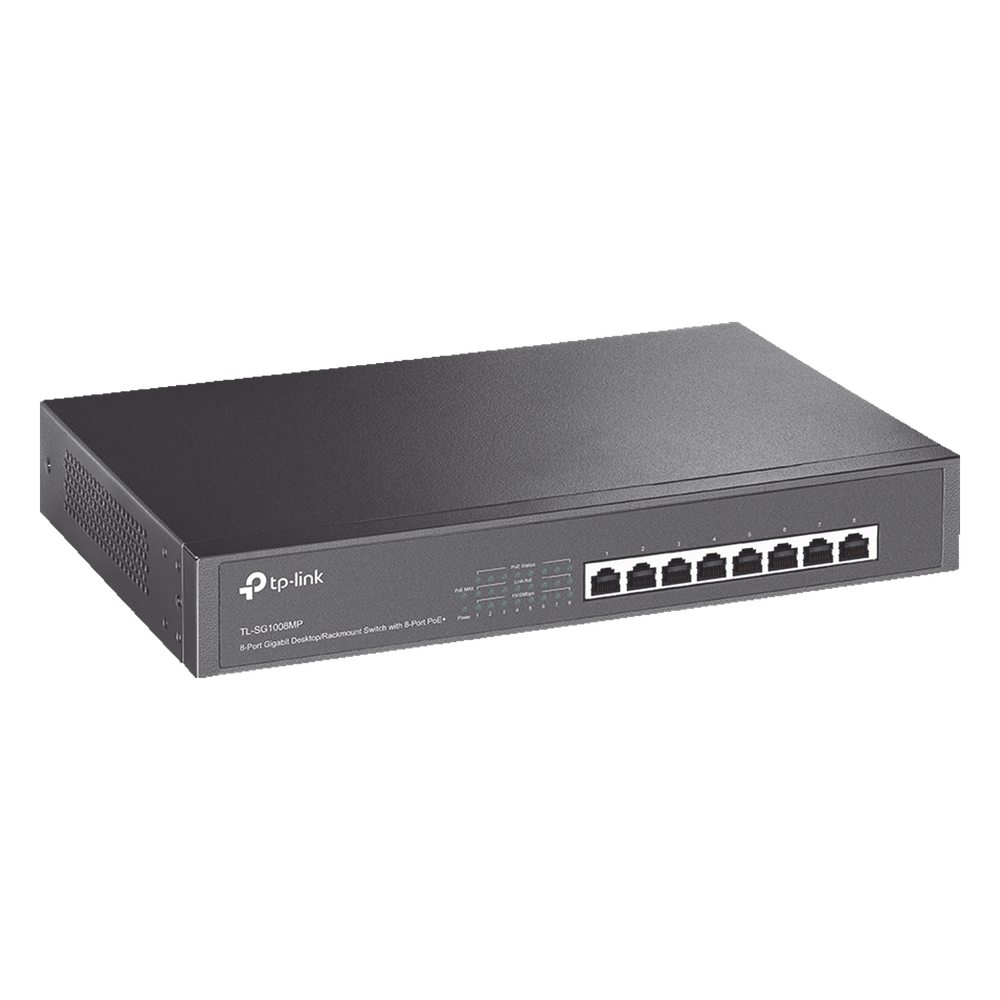 Switch Gigabit PoE+ Tp-Link no administrable de 8 puertos 10/100/1000 Mbps, para escritorio TL-SG1008MP - Imagen 2