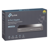 Switch Gigabit PoE+ Tp-Link no administrable de 8 puertos 10/100/1000 Mbps, para escritorio TL-SG1008MP - Imagen 4