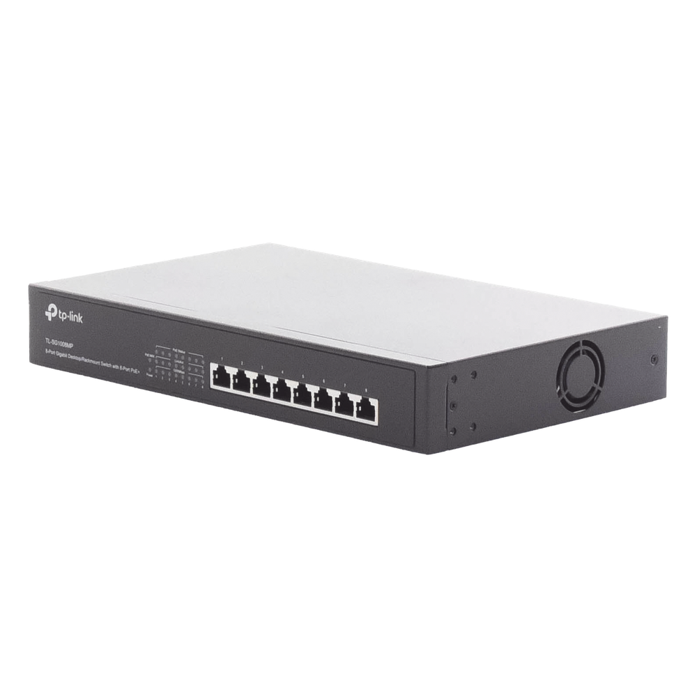Switch Gigabit PoE+ Tp-Link no administrable de 8 puertos 10/100/1000 Mbps, para escritorio TL-SG1008MP - Imagen 5