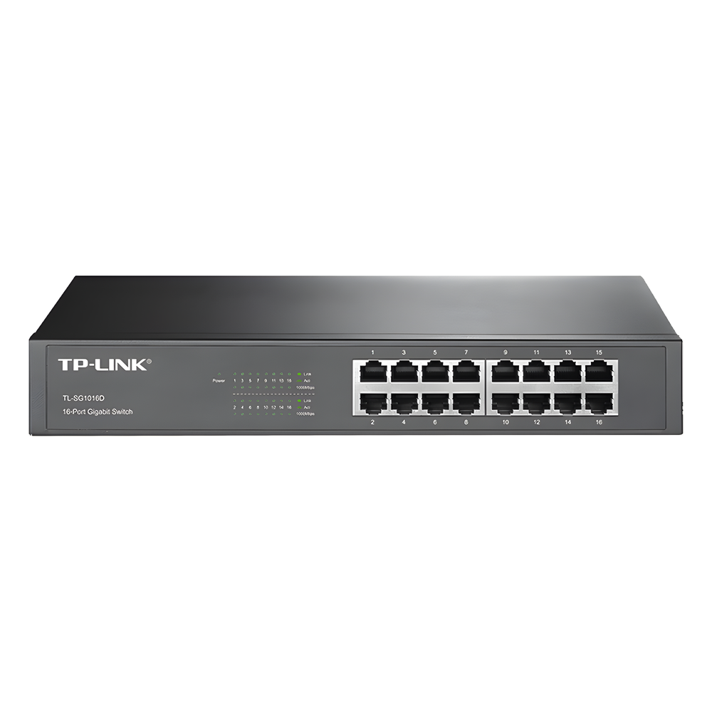 Switch Gigabit 16 Puertos 10/100/1000 Mbps Escritorio/Rack | TP-Link TL-SG1016D - Imagen 2