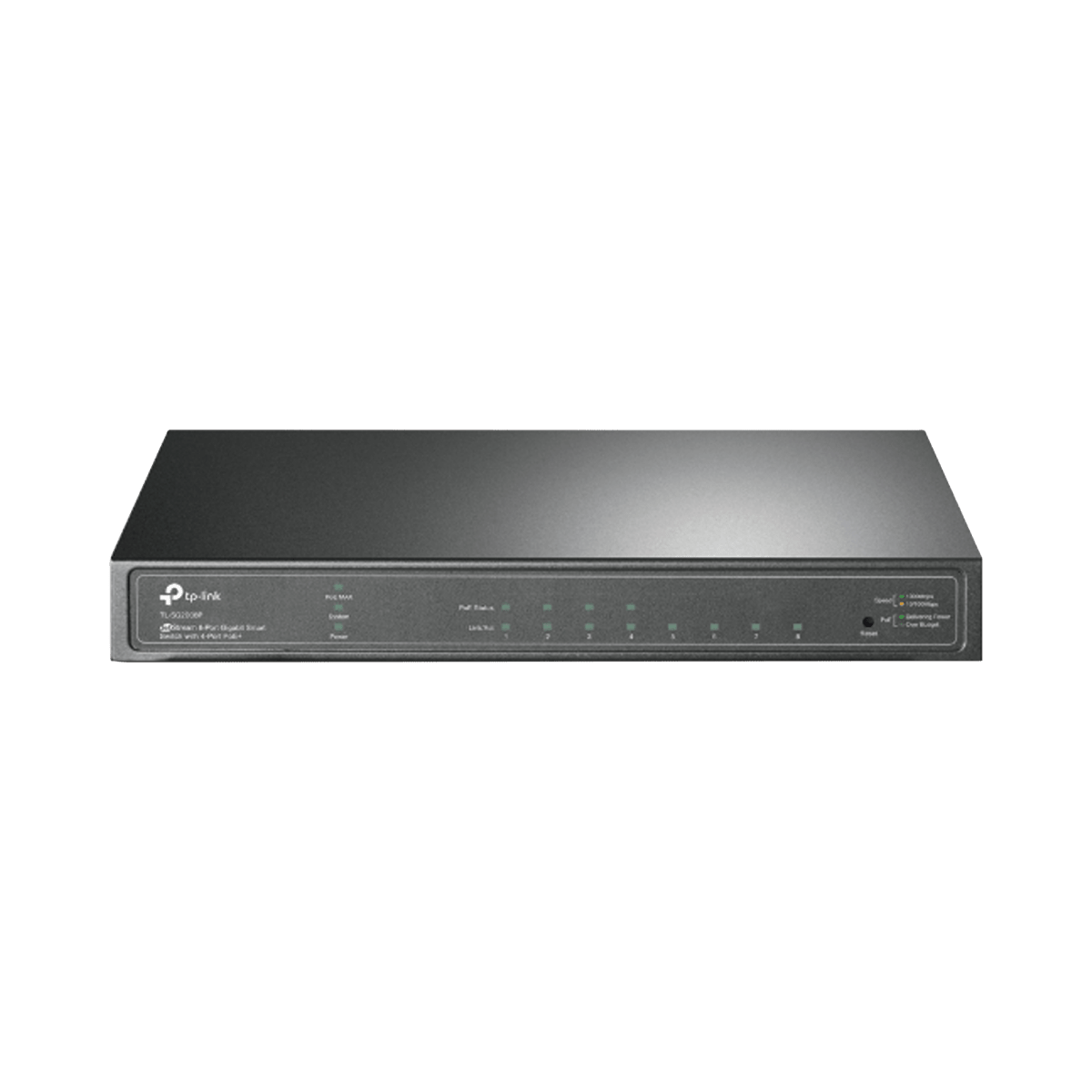 Switches PoETP - LINKTL-SG2008PSwitch Administrable 8 Puertos Gigabit 4 PoE+ 62W Cloud Omada L3 Static Routing TP - LINK TL - SG2008P - SILYMX