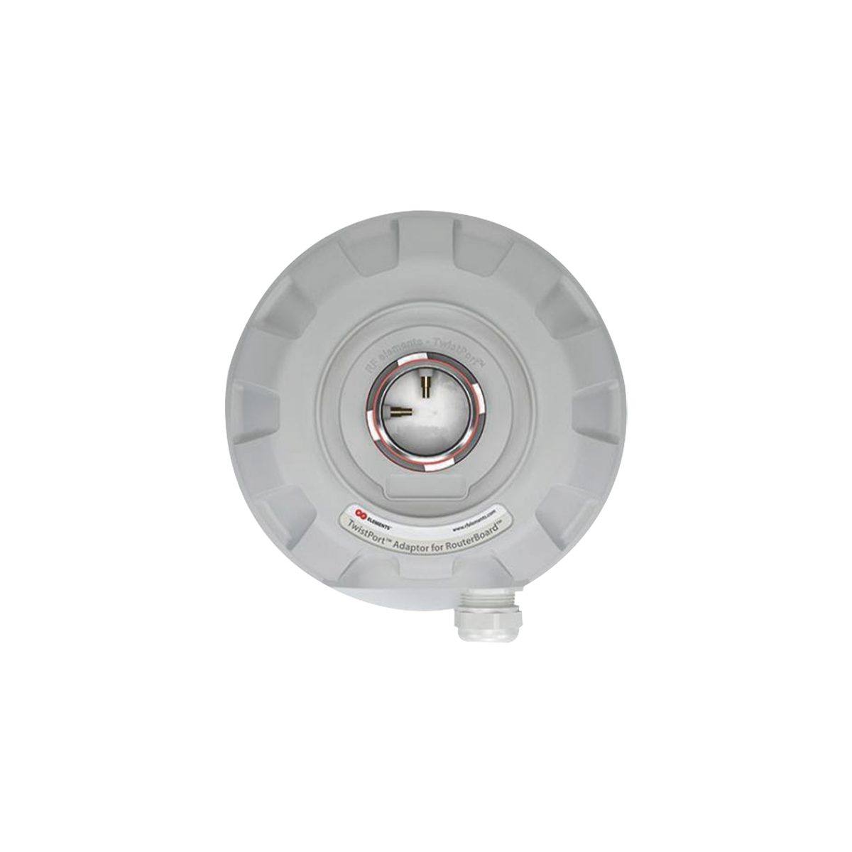 Adaptador TwistPort de metal para tablillas MikroTik modelos RBM11G, RB91x, RB71x y RB411L rango de operación 5180-6400 MHz RF ELEMENTS - Imagen 6