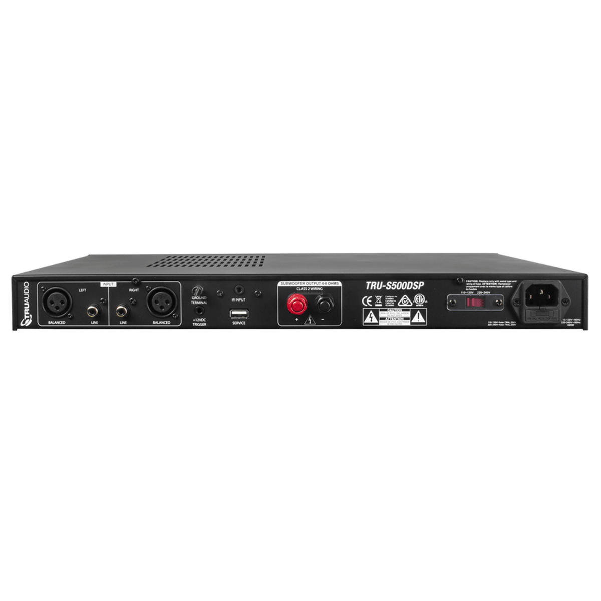 Equipos de AudioTRUAUDIOTRU-S500DSPAmplificador Subwoofer Monocanal 500W DSP Integrado 4 - 8 Ohms TruAudio TRU - S500DSP - SILYMX
