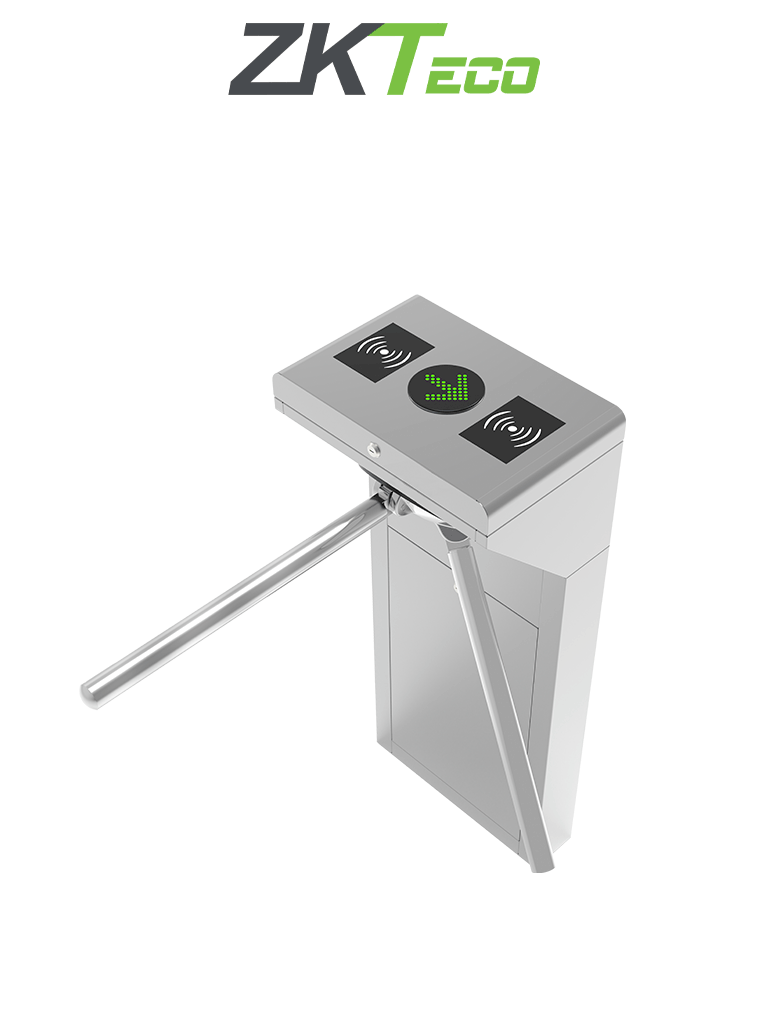 ZKTECO TS1000PLUS - Torniquete Bidireccional / Acero SUS304 / 110V / 25 a 30 x Min / Carril 50 cm / Exterior Protegido / 1 millón de Ciclos / No cuenta con Lectores y Panel / Compatible Rostro, Palma, Huella, Tarjeta, QR - Imagen 1
