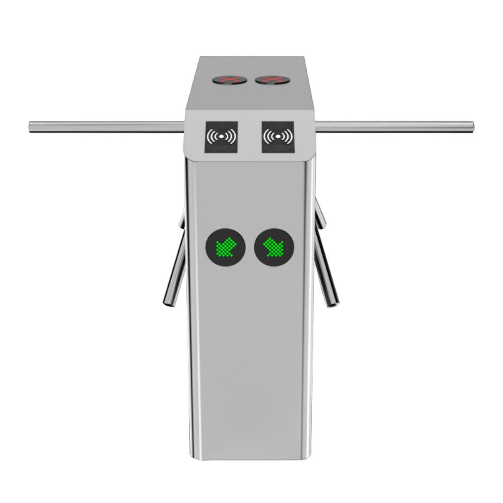ZKTECO TS2200PRO - Torniquete Trípode Doble Carril Bidireccional / Semiautomático / Acero Inoxidable / Indicadores LED / 110V / Exterior Protegido / Requiere lectores y Panel - Imagen 3