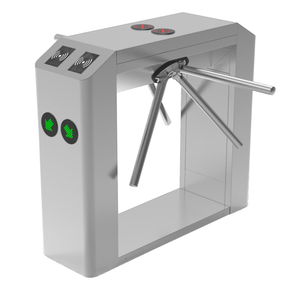 ZKTECO TS2200PRO - Torniquete Trípode Doble Carril Bidireccional / Semiautomático / Acero Inoxidable / Indicadores LED / 110V / Exterior Protegido / Requiere lectores y Panel - Imagen 4