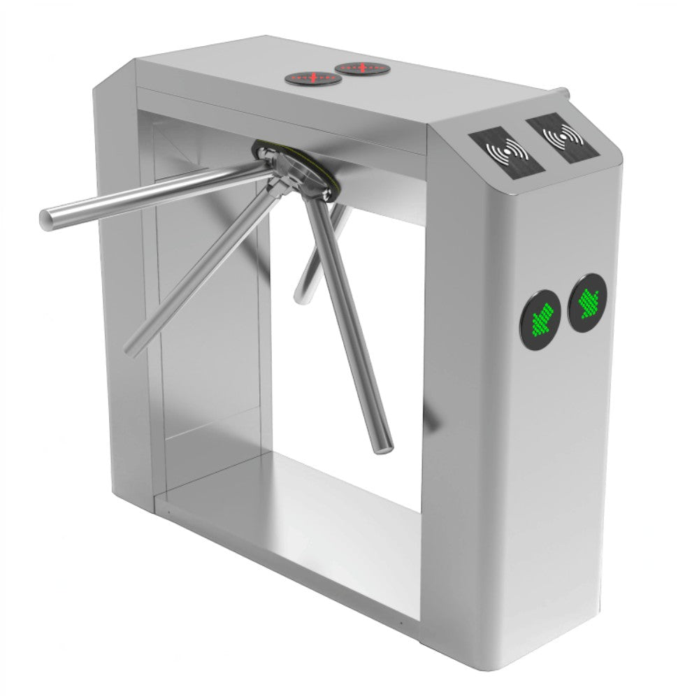ZKTECO TS2200PRO - Torniquete Trípode Doble Carril Bidireccional / Semiautomático / Acero Inoxidable / Indicadores LED / 110V / Exterior Protegido / Requiere lectores y Panel - Imagen 6