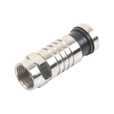 Conector F Macho de Compresión para cable RG-6, Cuerpo de Bronce Niquelado. EPCOM TITANIUM - Imagen 1