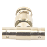 Adaptador Coaxial T BNC Macho a 2x BNC Hembra 75 Ohm Contactos Oro Teflón EPCOM TITANIUM TT-RG-12 - Imagen 1