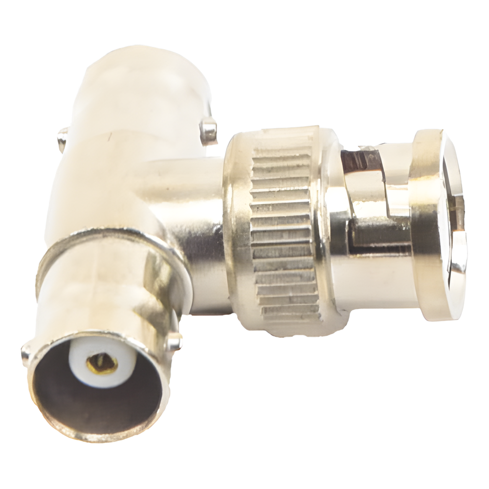 Adaptador Coaxial T BNC Macho a 2x BNC Hembra 75 Ohm Contactos Oro Teflón EPCOM TITANIUM TT-RG-12 - Imagen 3