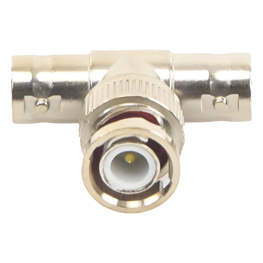 Adaptador Coaxial T BNC Macho a 2x BNC Hembra 75 Ohm Contactos Oro Teflón EPCOM TITANIUM TT-RG-12 - Imagen 4